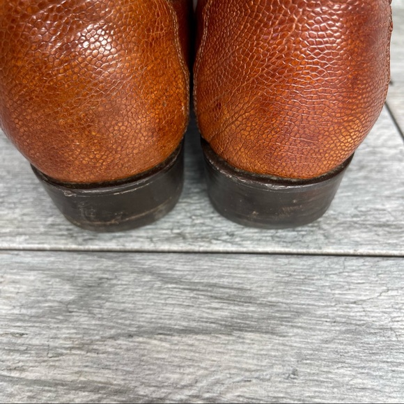 Cuadra Ostrich Leather Cowboy Western Boots Mens Brown Sz 9 Mex 28. - Picture 6 of 14